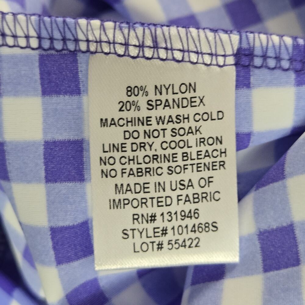 Jude Connally Shift Dress M Blue White Gingham Iris Florence Jude Cloth - Picture 4 of 9